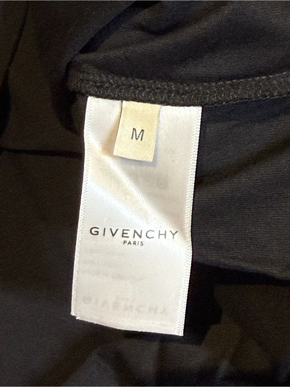 Givenchy Black Crewneck T-Shirt with Blue and Red Script Logo